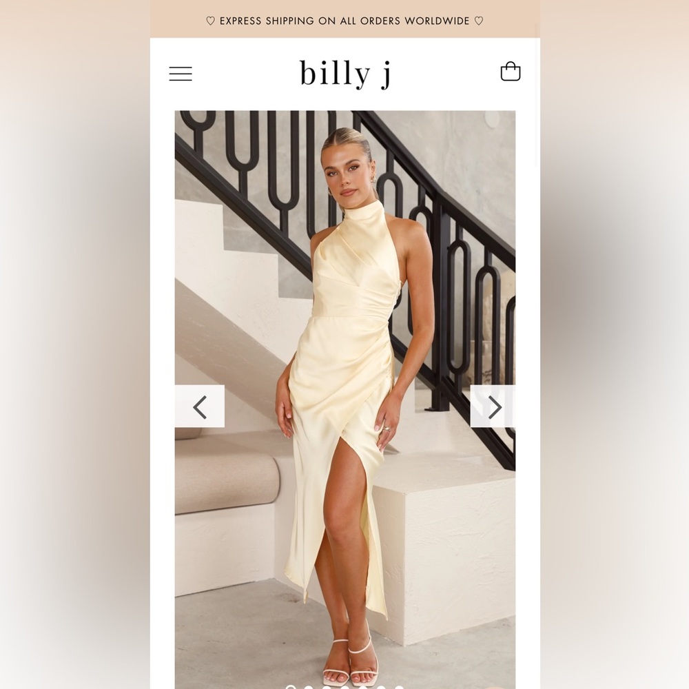 Billy J Kendall maxi dress size L. Satin